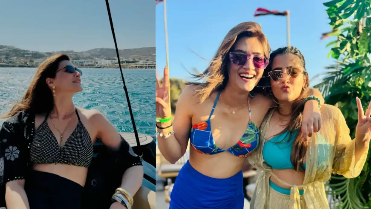 Kriti Sanon Shares Fun Pictures With Her Sister Nupur Sanon From Greece