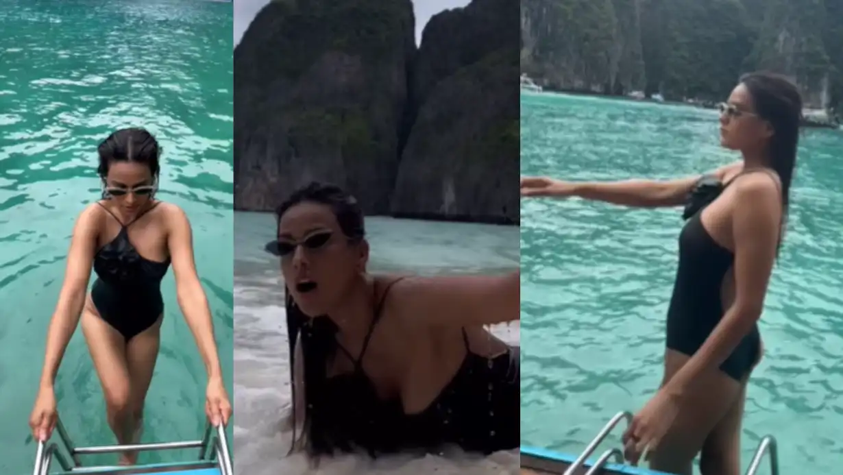 A Big Accident Happened In The Sea With Bikini Clad Nia Sharma