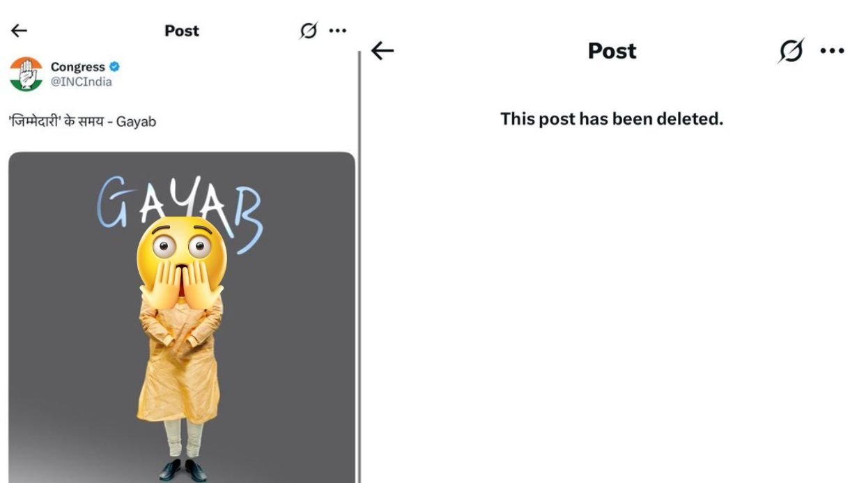 Congress Social Media Deleted Posts Controversy Sonia Kangana Modi