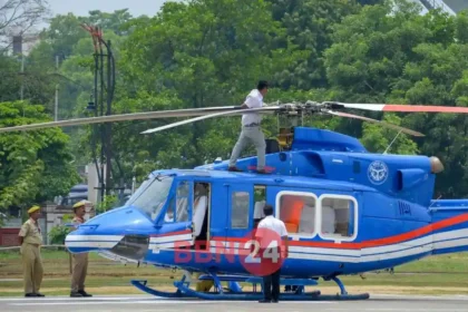 Cm Yogi Helicopter Lands On Pm Modi Helipad Kanpur