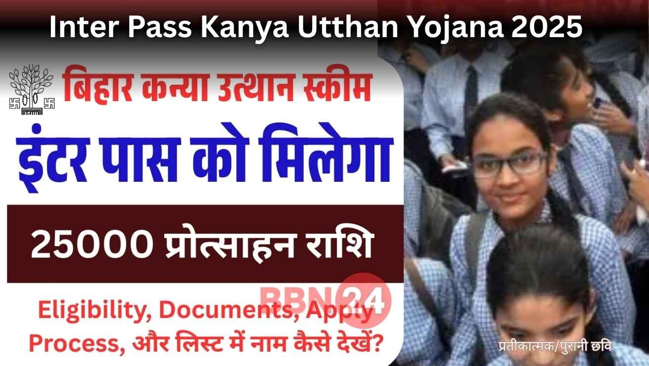 Inter Pass Kanya Utthan Yojana 2025 Bihar Girls Scholarship