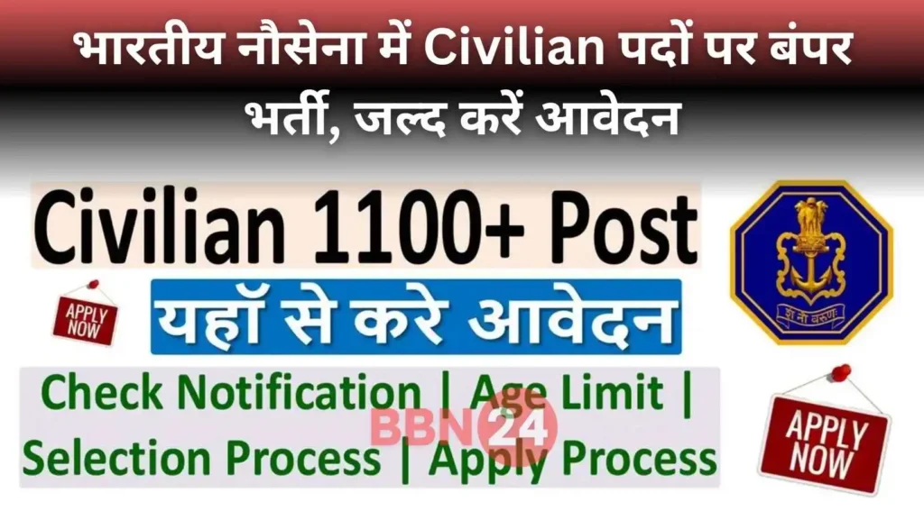 Indian Navy Civilian Recruitment 2025 Apply Online