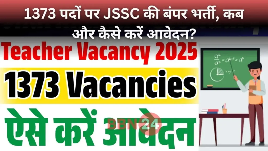 Jharkhand Secondary Teacher Recruitment 2025 Jssc 1373 Posts