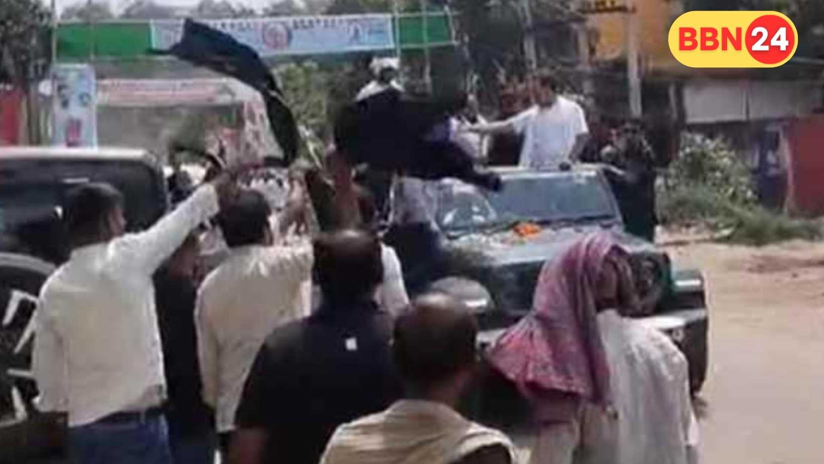 Rahul Gandhi Tejashwi Voter Adhikar Yatra Protest Bhojpur
