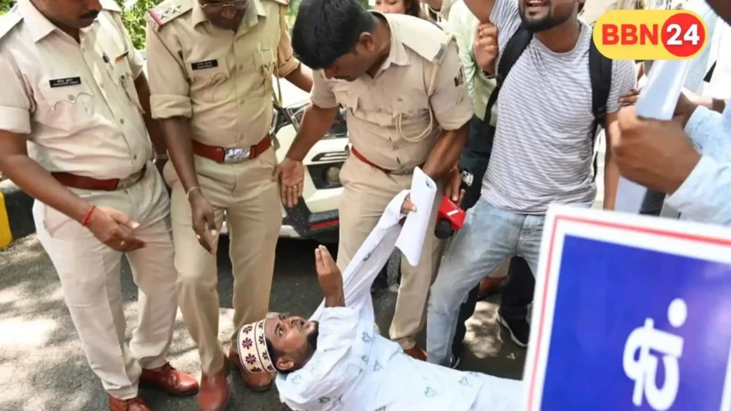 Patna Urdu Bangla Tet Protest Jdu Office