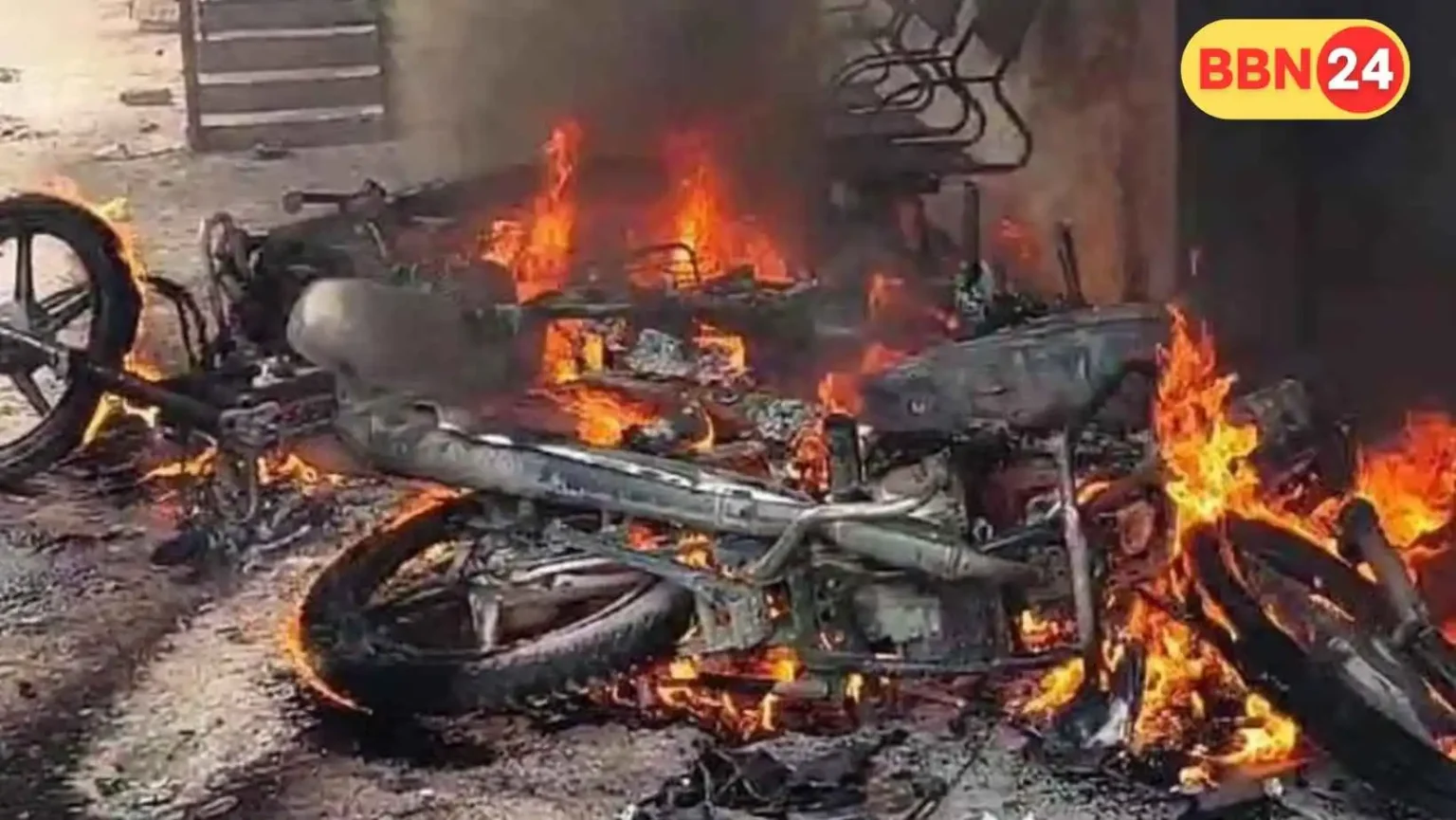 Bihar Bike Agency Fire Loss Dussehra