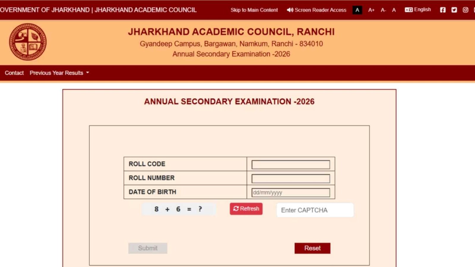 Jac Board 10th Result 2026 Out Check Link