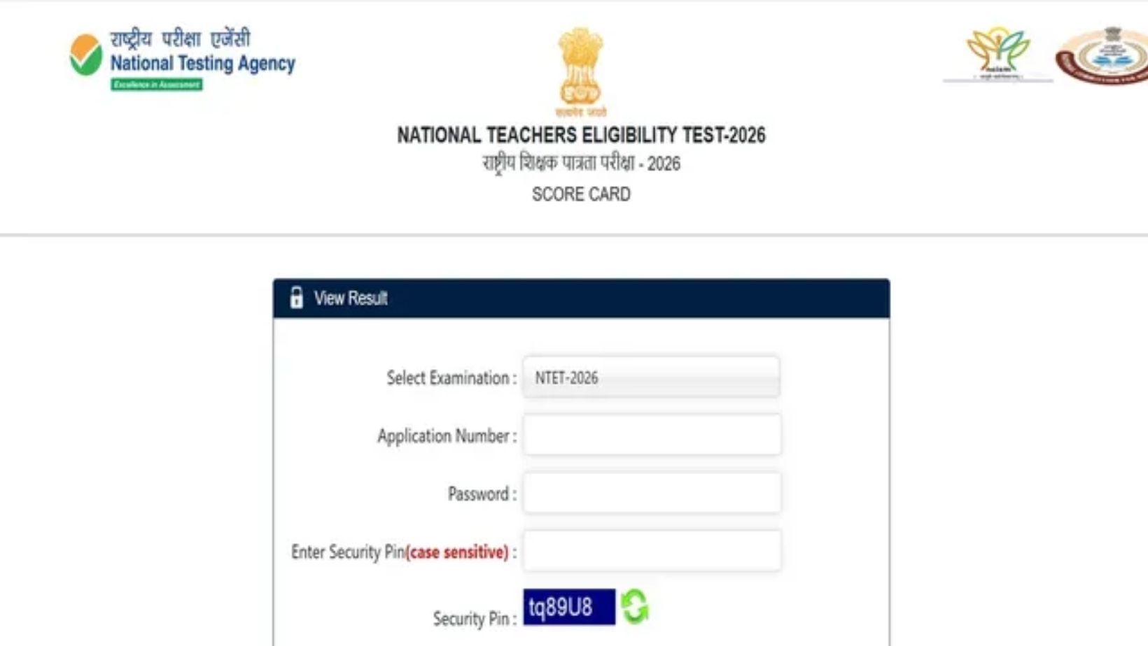 Nta Ntet Result 2026 Download Scorecard Online