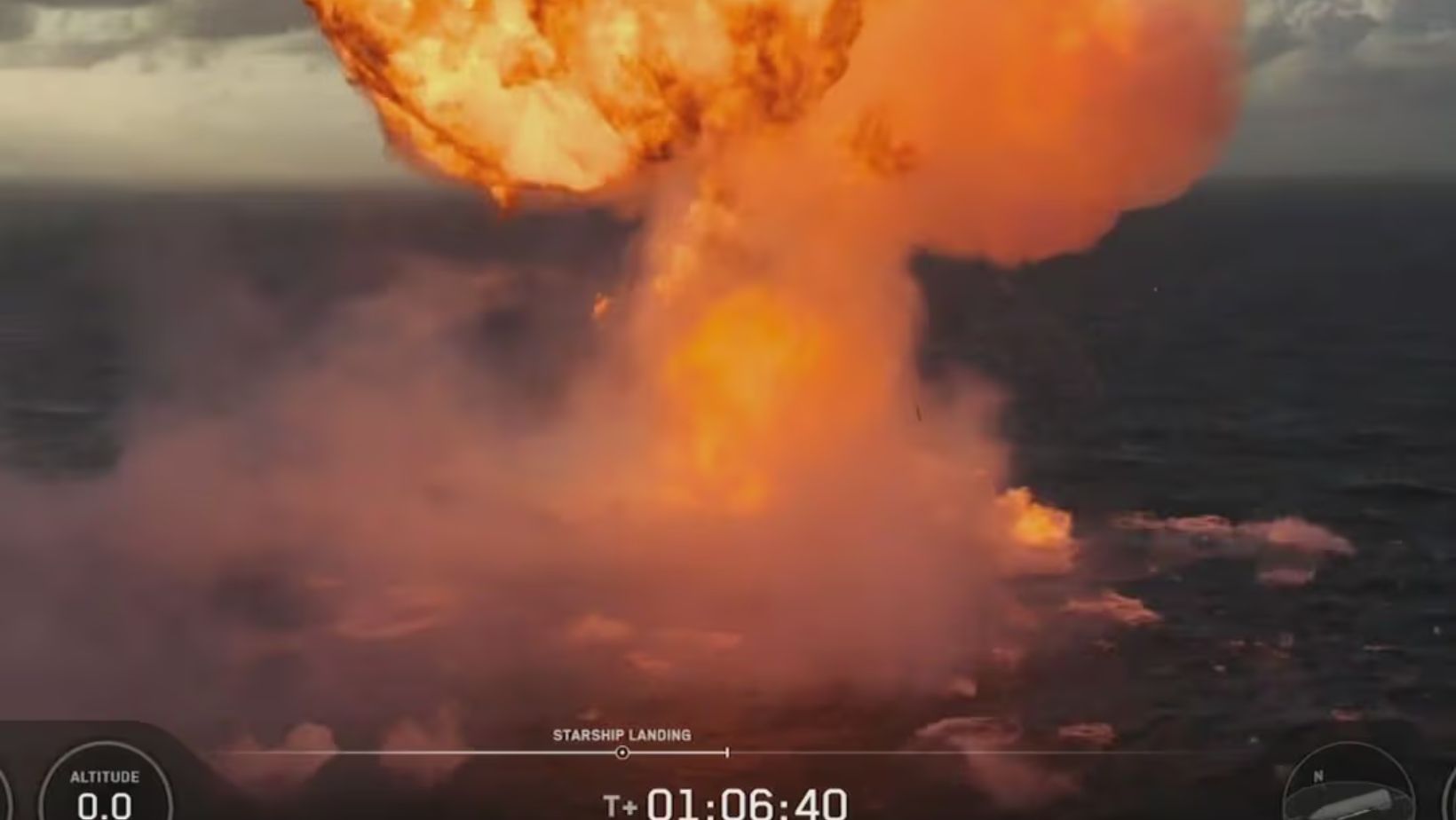 Spacex Starship Crash Landing Indian Ocean Test Flight