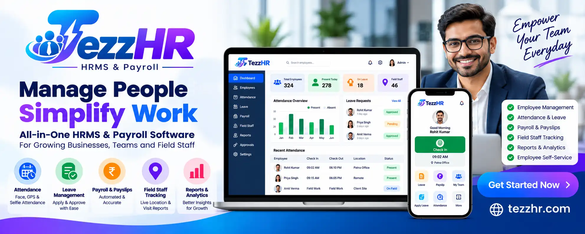 TezzHR HRMS & Payroll ADS